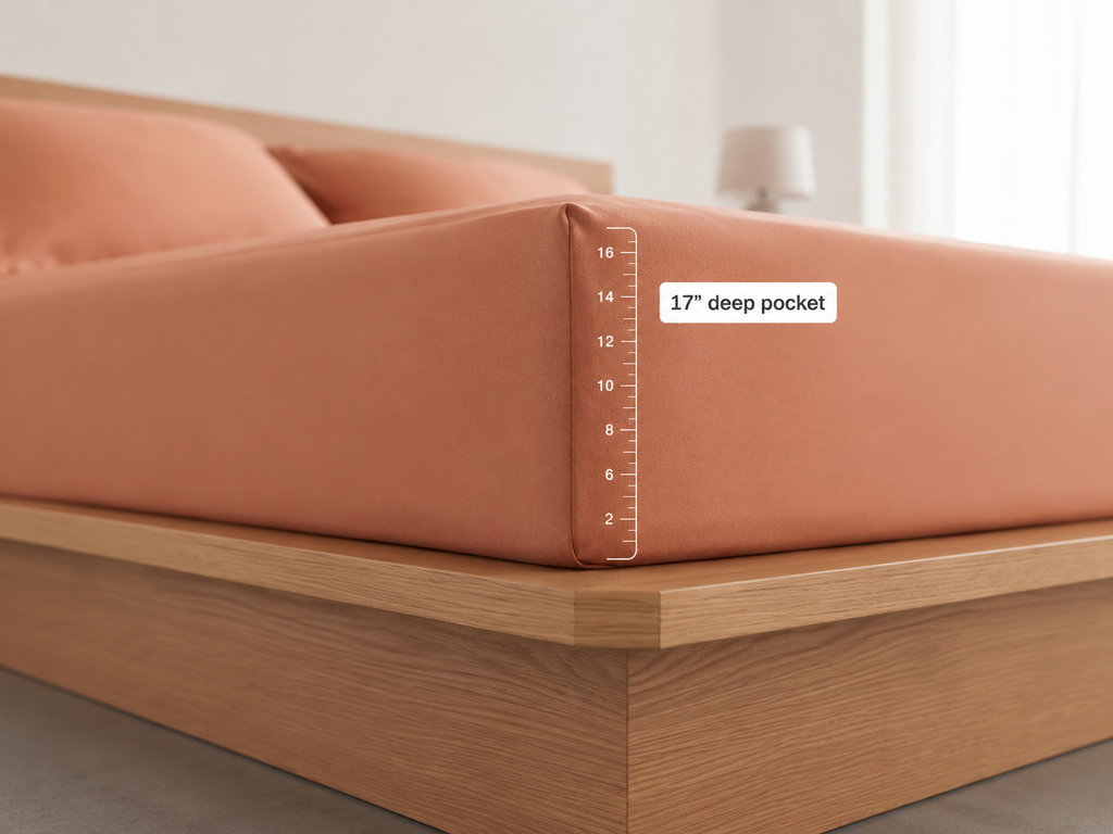 Evermore Coral Bloom Bamboo Bed Sheets