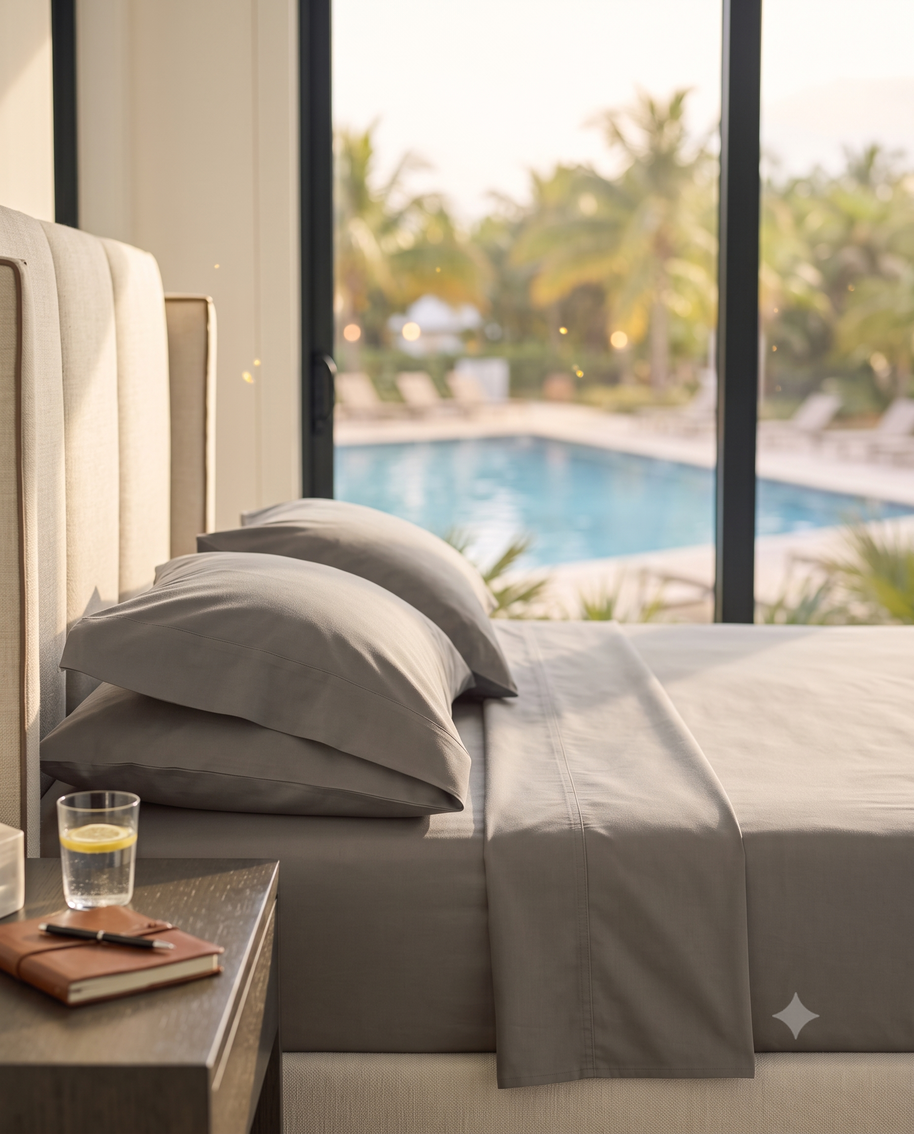 Aurelia Nocturne Blue Luxury Bamboo Bed Sheets