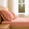 Evermore Coral Bloom Bamboo Bed Sheets