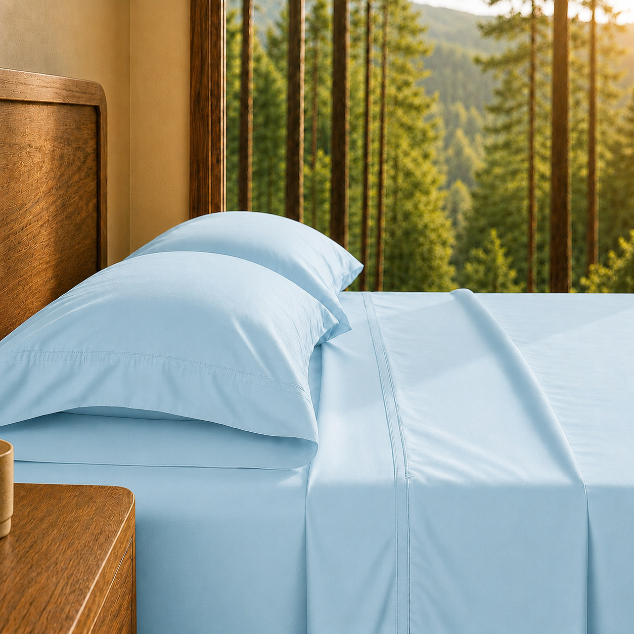 Evermore Coral Bloom Bamboo Bed Sheets