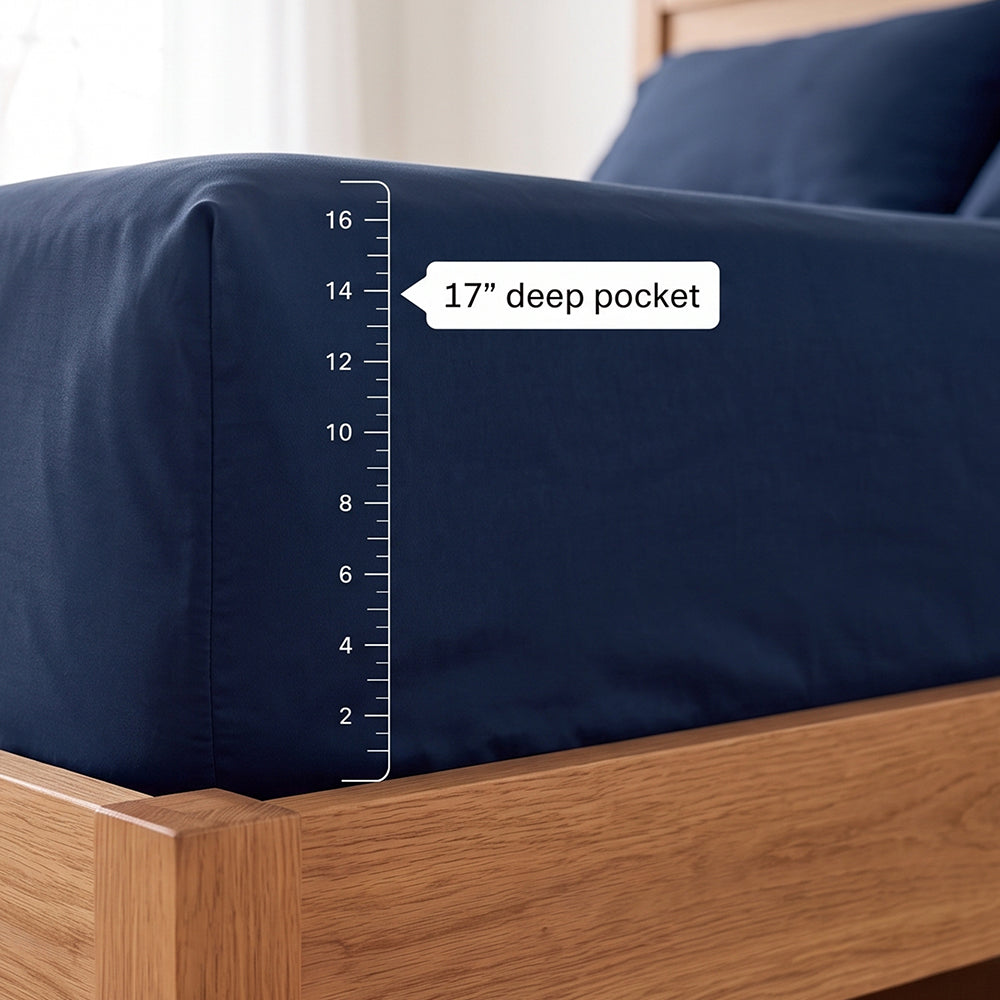 Evermore Midnight Tide Bamboo Bed Sheets